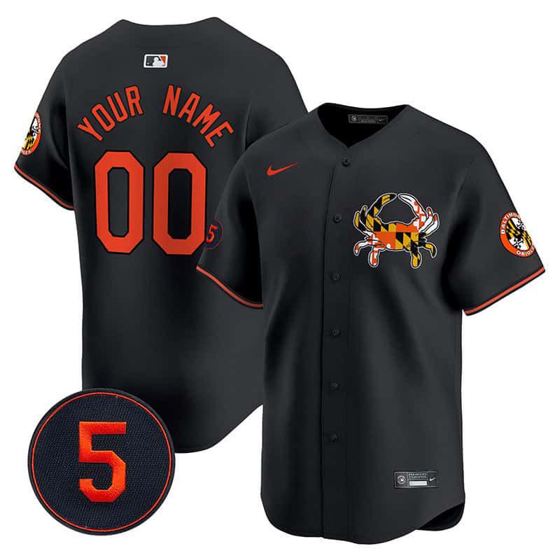 Men Baltimore Orioles Black 2024 Nike Robinson Patch Vapor Premier Limited Custom MLB Jersey style 3